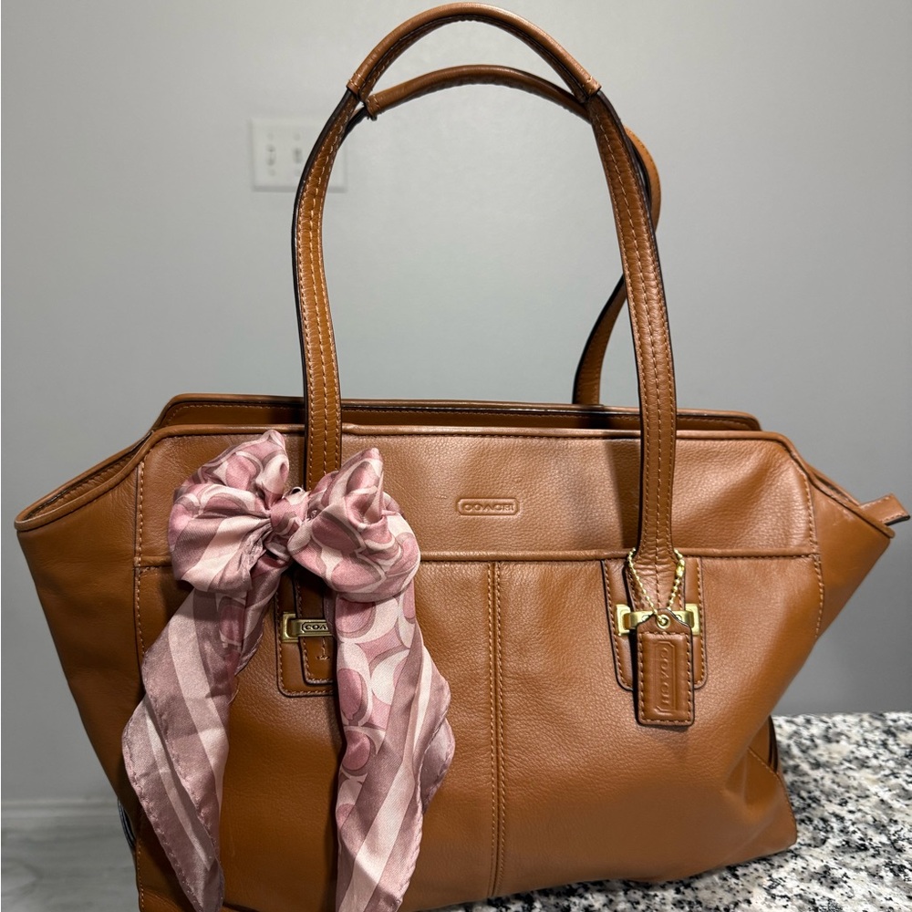 Coach Brown Leather Tote Bag